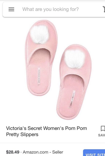 victoria secret pink fluffy slippers