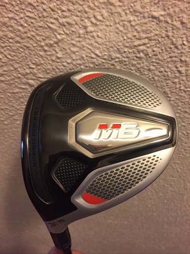 Mint LH Taylormade M6 15* 3 Fairway Wood Fujikura Atmos 6S Stiff flex No Cover
