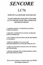 SENCORE LC76 (SERVICE & REPAIR DATABASE) Symptoms&Cures, Precise Repair Details!
