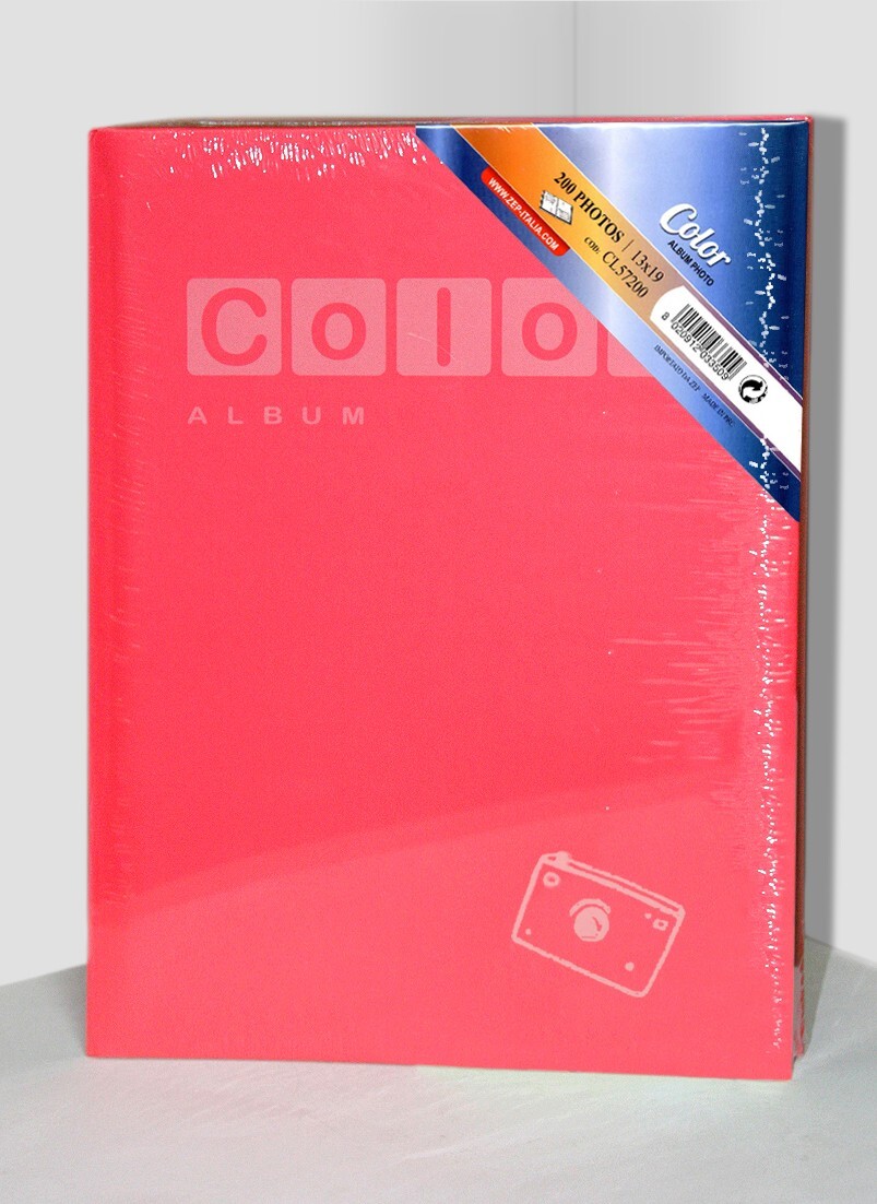 Album fotografico a tasca foto formato 13x19 e 13x18 capacità 200 + memo Rosso