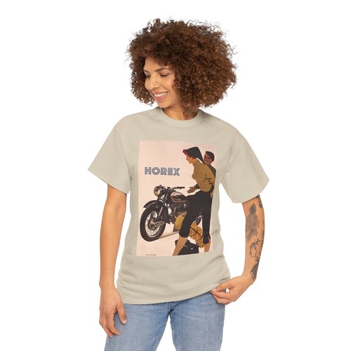 Vintage Horex Motorcycle Retro Unisex Heavy Cotton Tee - Picture 27 of 76
