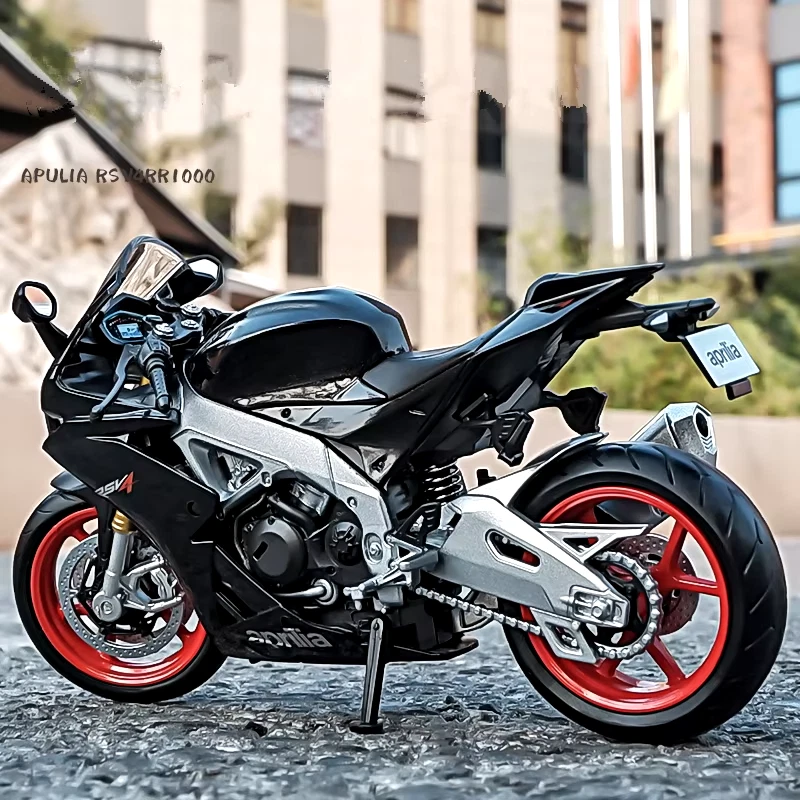1:12 Aprilia RSV4 Alloy Racing Motorcycle Model Diecast Street Cross-Country Mot - Image 2 of 4