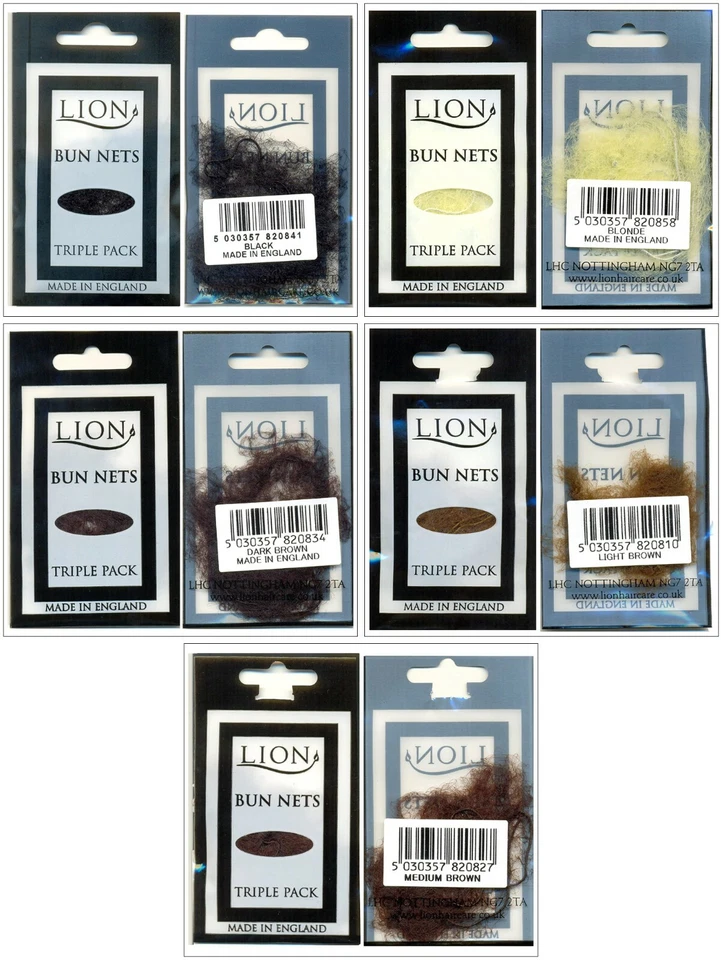 Lion Hair Bun Nets - Ballet, Gymnastics, Horse Riding, School - Various Colours