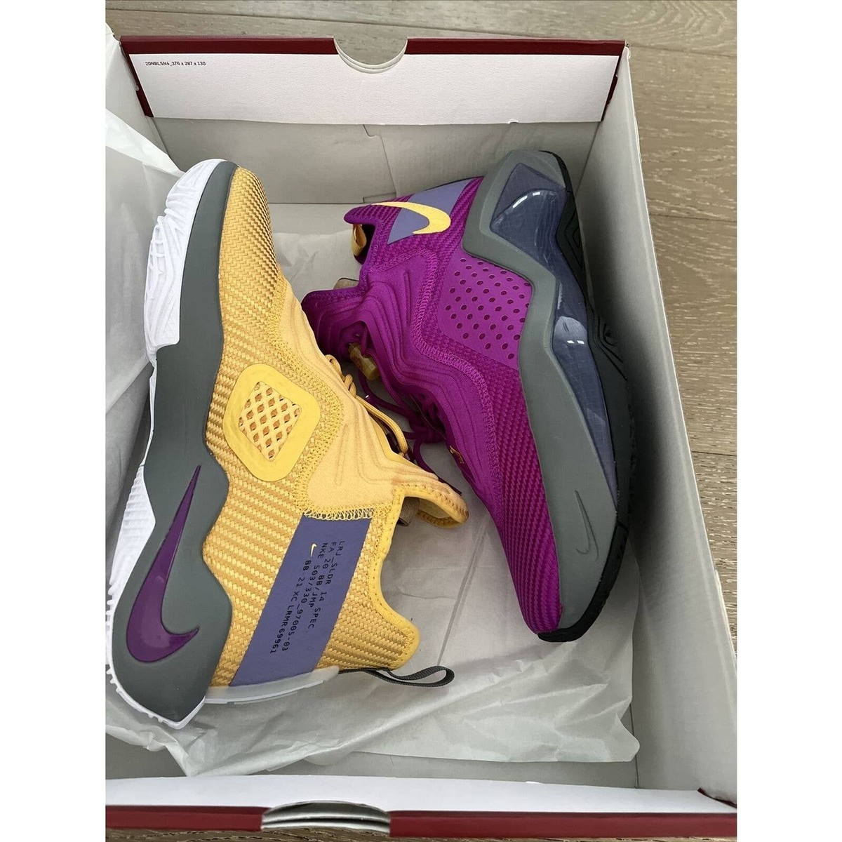 Nike LeBron Soldier LA Lakers Purple Gold Mens Basketball  display picture 3