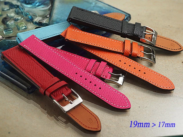 HERMÈS Cinturino per orologio in vera pelle di vitello 20 mm 17 mm compatibile con HERMES