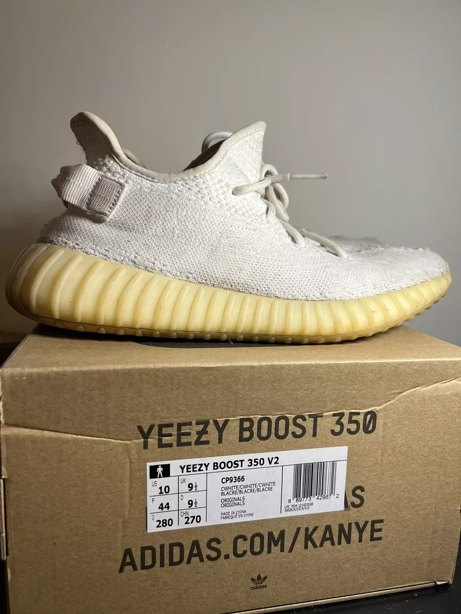 Size 10 - adidas Yeezy Boost Cream White/Triple White 889773429672 | eBay