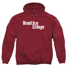 Brooklyn College Adult Pullover Hoodie Stacked, Garnet, S-3XL