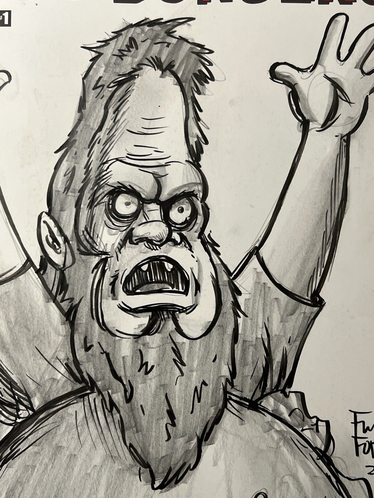 BOB'S BURGERS #1 Original Sketch Cover By Frank Forte Beefsquatch Bad ...