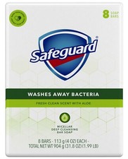 SAFEGUARD Soap White w/ touch of Aloe 8 bars