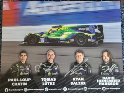 2025 ERA Motorsport #18 LMP2 Oreca 07-Gibson Autographed Hero Card IMSA Rolex 24