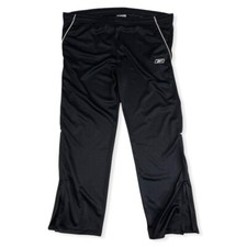 Reebok Mens Classics Vector Training Track Pant Zip Bottoms Sz US M Black