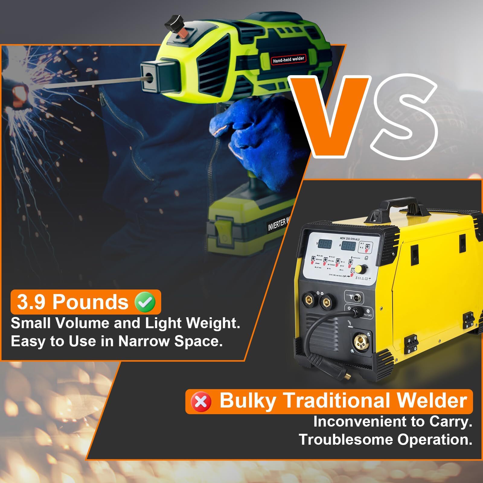 YesRight 120A Handheld ARC Welder Machine, 110V with IGBT Inverter Technology