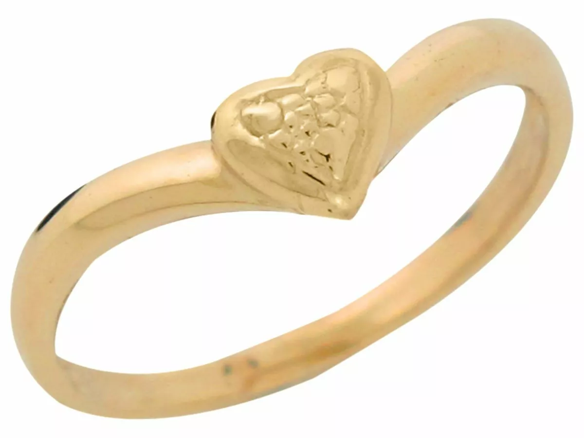10k or 14k Real Yellow Gold Gold Lovely Heart Nugget Design Ladies