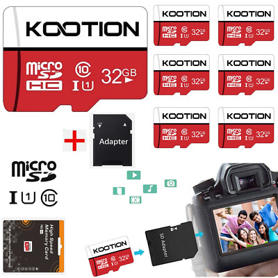 32GB Micro SD Cards Lot Pack UHS-1 TF Flash Memory Card For Camera Phone