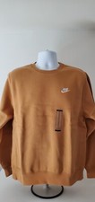 Nike Club Fleece Men's Crew Sweatshirt, Color: Flax, Size: Medium, BV2662-224