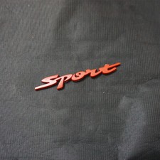 1x Matte Red Sport Metal Sticker Badge Decal Emblem Racing Door Turbo Auto Motor