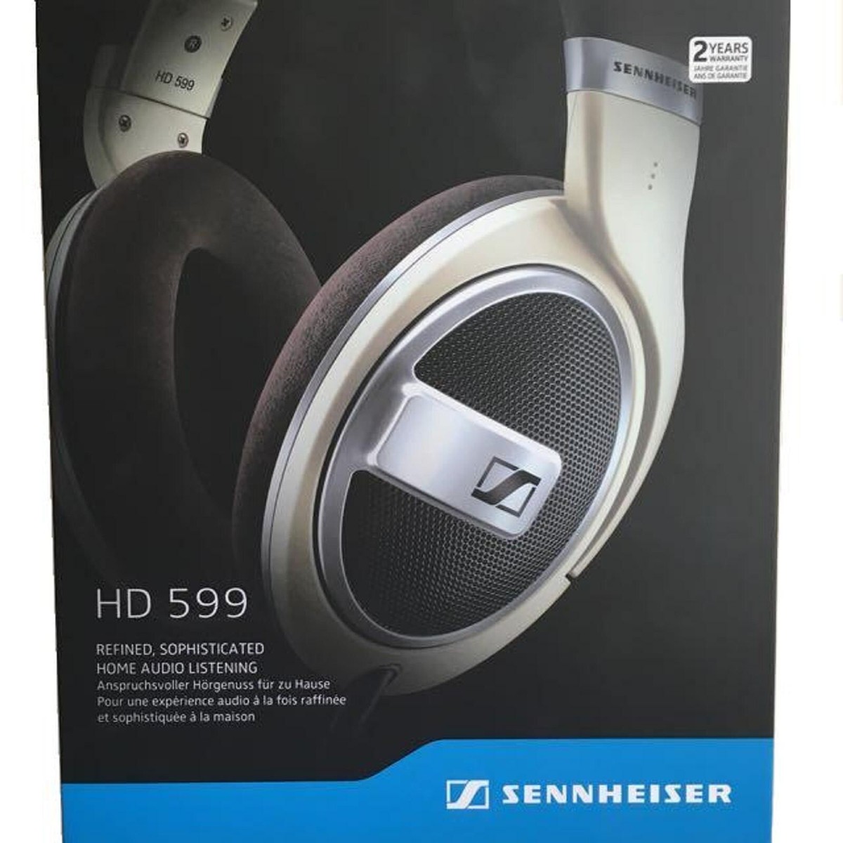 Sennheiser HD 599 Around-Ear Open Back Headphones Ivory Boxed NEW