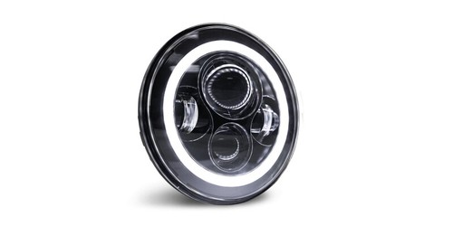 DV8 Offroad LED Projector Headlights w/ Angel Eyes for 07-18 Jeep Wrangler JK - Picture 6 of 10