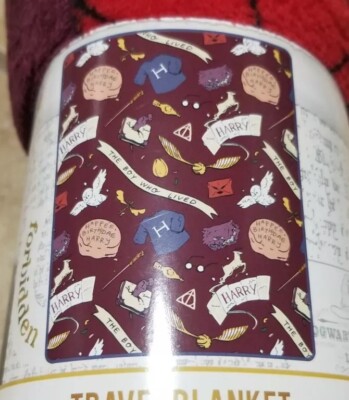 Harry Potter Maroon 40 x 50 Inch Travel Blanket