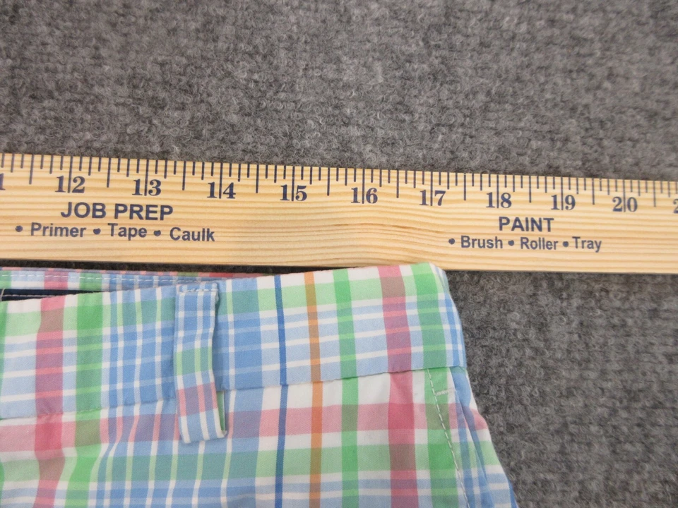 Shorts masculino Vineyard Vines 34 azul rosa xadrez chino preppy logotipo baleia 34x19 - Imagem 4 de 4