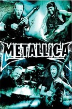 Metallica Poster Band Shot Blue Tint