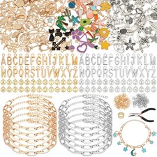 Charm Bracelet Making Kit for Adults Teens, 477Pcs small, Gold and Silver