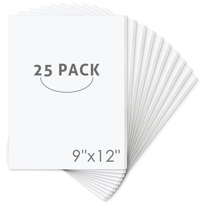 25 Pack 9x12 Inch White Foam Core Backing Boards 1/8 Inch Thick for Framing