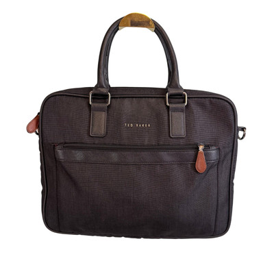 Ted Baker Briefcase Document Messenger Bag  Laptop Black 12X15.5 Inches