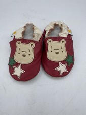 VINTAGE DISNEY CLASSIC POOH INFANT LEATHER SHOES SIZE 0-6 MONTHS NEW 2007