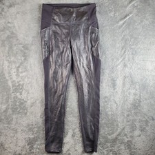 Athleta Leggings Womens S Gleam Chaturanga To Town Tight Faux Leather 870859