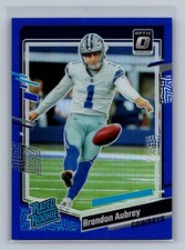 Brandon Aubrey 2023 Donruss Optic #226 Blue #/199 Rated Rookie