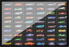 Wooden Wall Mount Display Case for Hot Wheels with Dust Resistant 60 60 Space