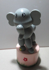 Drückfigur   Holz  Elefant Wackelfigur