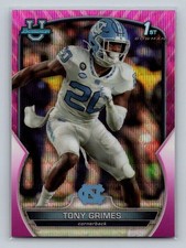 2022 Bowman University Chrome Pink Wave Refractor Tony Grimes 094/125 North