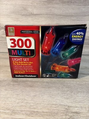 Holiday Seasons LED 300 Multi Light Set Indoor/Outdoor 68.5  NEW IN BOX