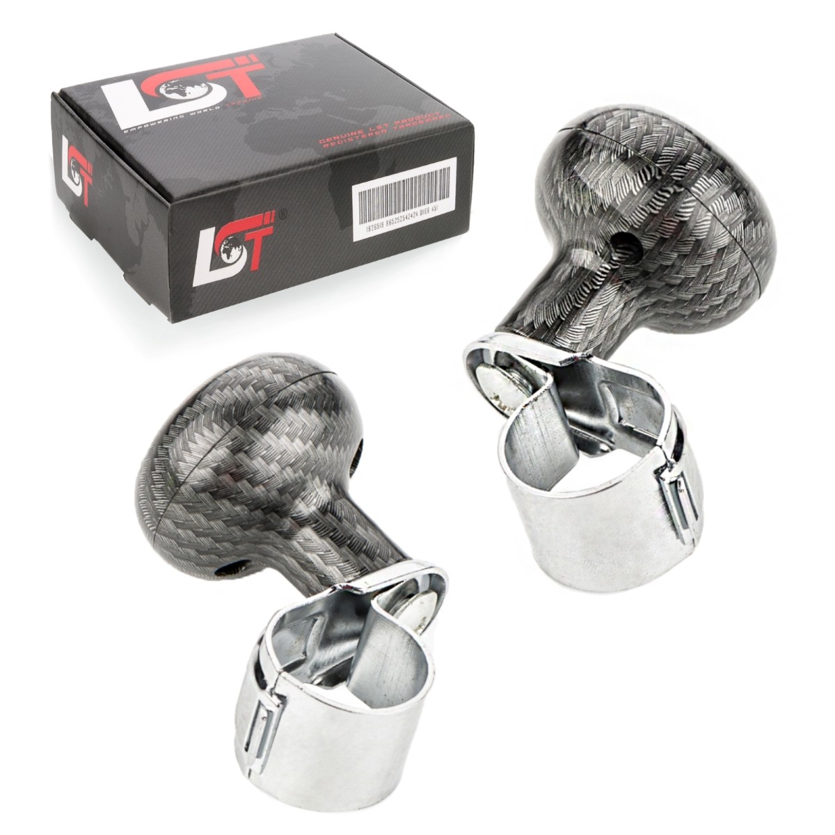 2x Steering Aid Steering Wheel Knob Spinner 360° Carbon Look for MAYBACH