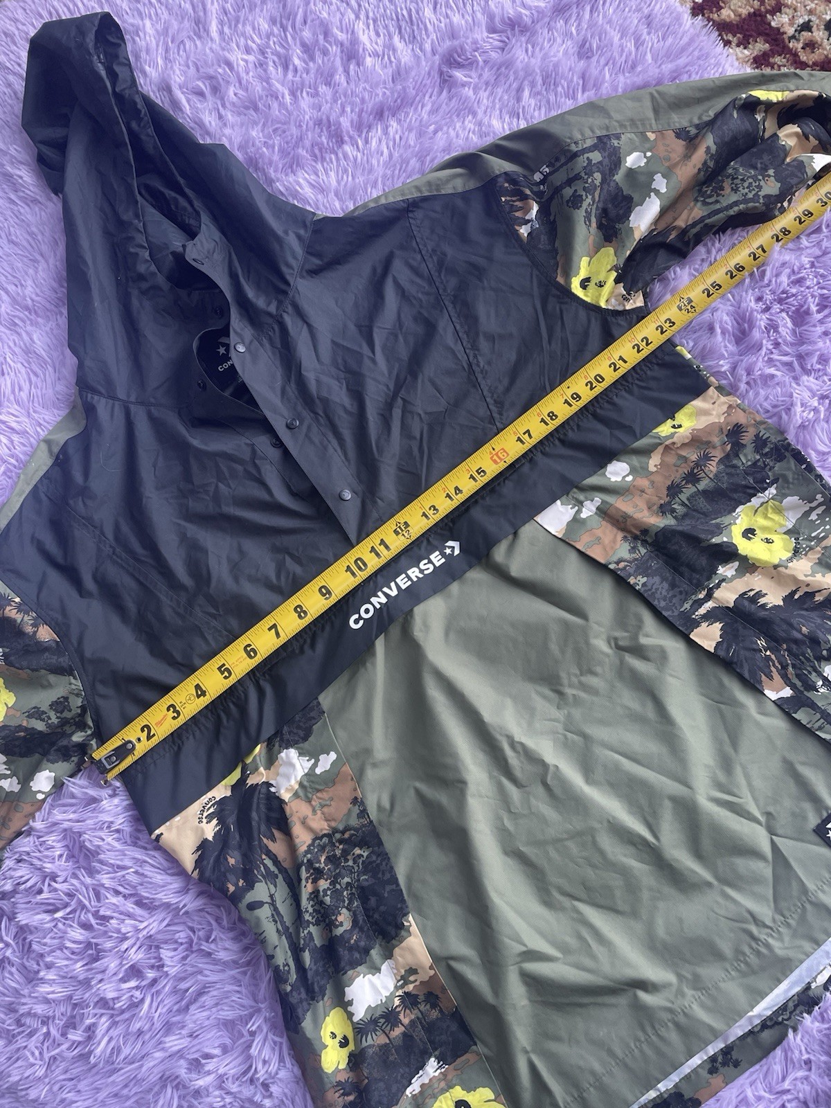 Men’s Converse Lightweight Pullover Jacket Floral… - image 6