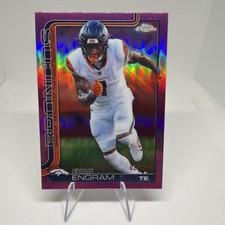 Evan Engram 2025 Topps Chrome Football #92 Pink Refractor /250 Denver Broncos