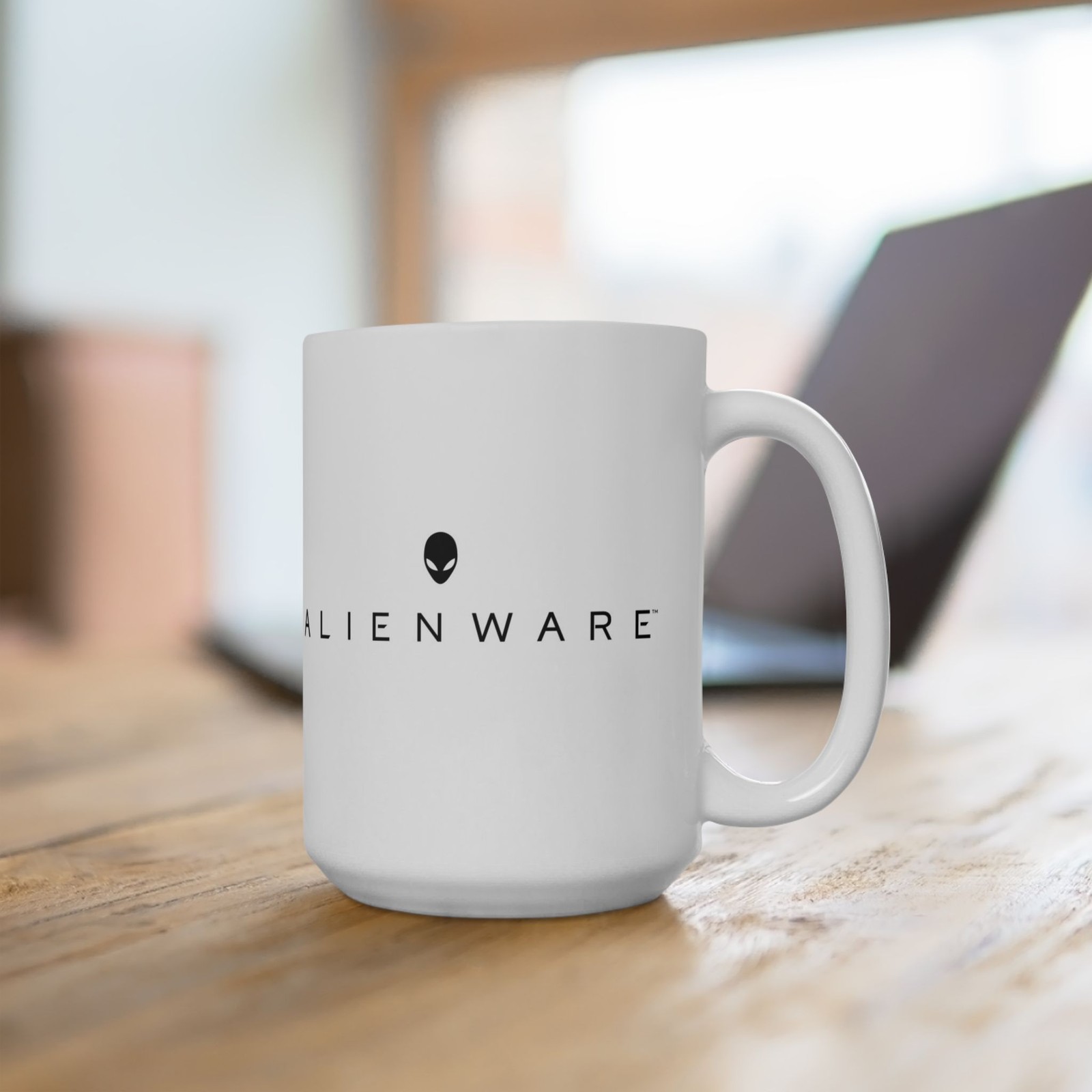 Alienware Gaming Mug, Alien Graphic Logo Themed Ceramic Mug, Desk accessories 