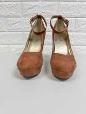 Guess Brown Suede Ankle Strap Pumps US Size 8 / UK 6