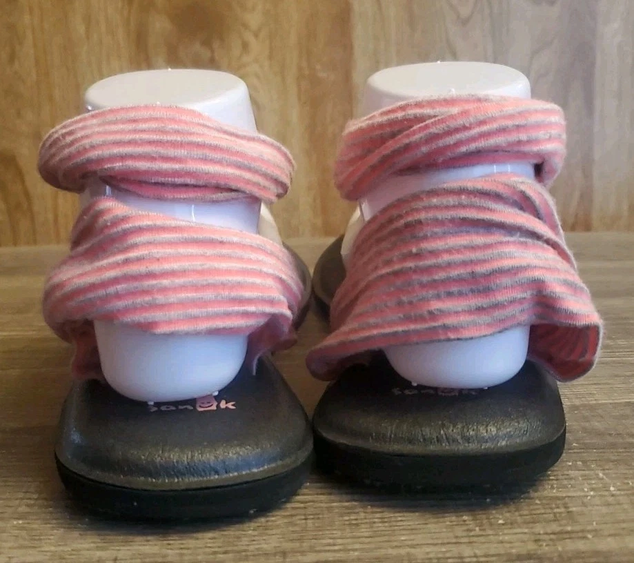 Sandalias Sanuk Yoga Sling 2 Chanclas Tanga Para Mujer Talla 9 Rosa Gris  Foto 4 de 4