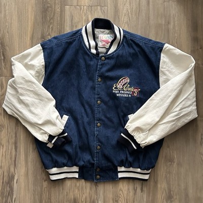 Vintage 90s Denim Bomber Jacket El Cortez Men s Size Medium Made In USA (Unisex)