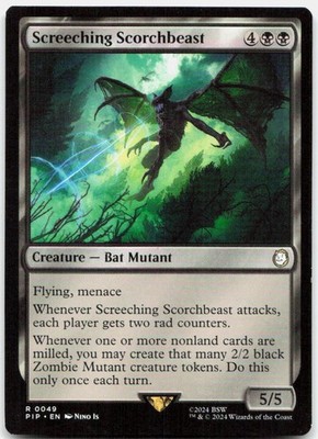 Screeching Scorchbeast 49 Rare Universes Beyond: Fallout Magic: The Gathering NM