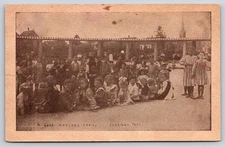 Chicago Illinois~Sherman Park~Good Natured Crowd~c1910 B&W Postcard
