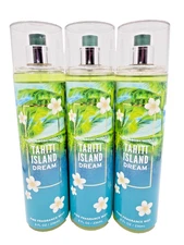 Bath & Body Works LOT of 3 Bottles Tahiti Island Dream Fragrance Mist Spray 8 oz