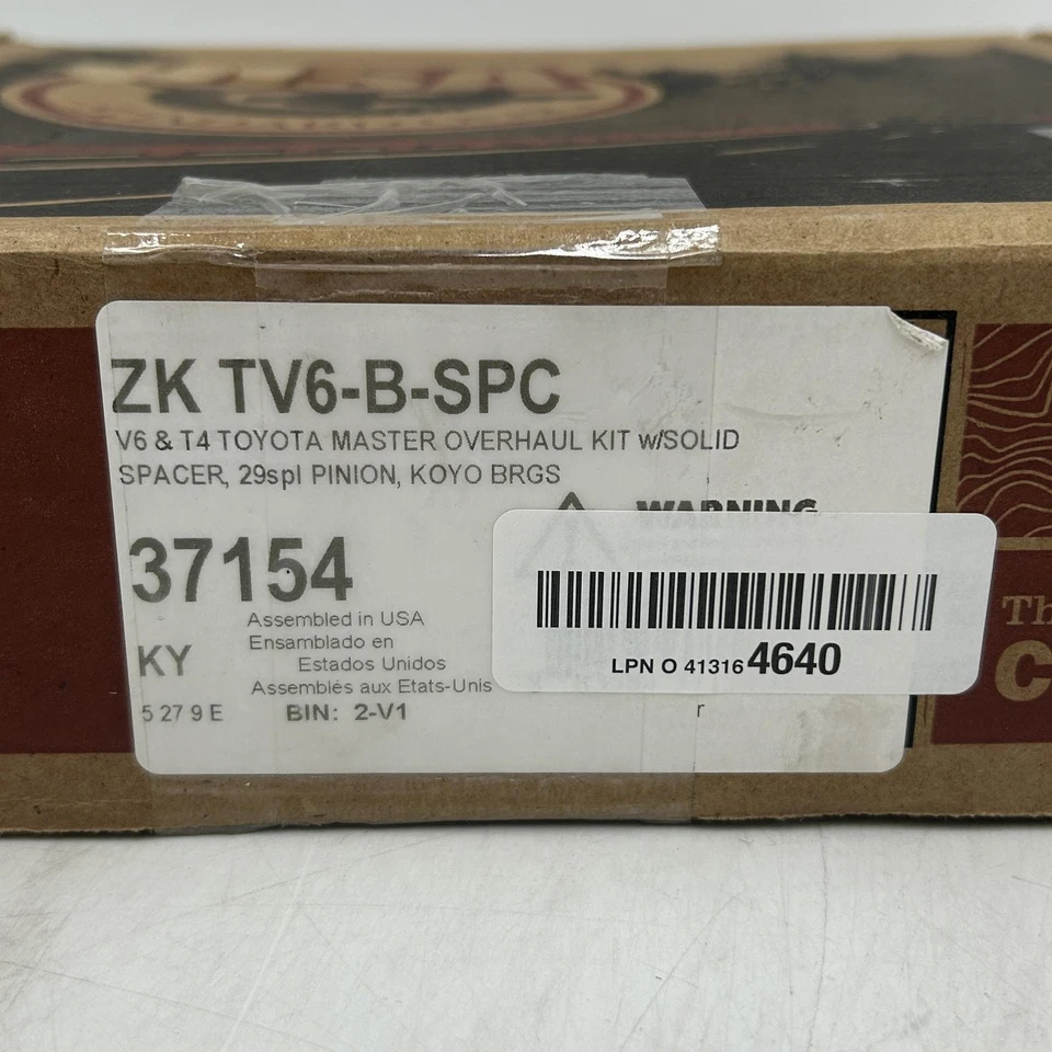Kit de reconstrucción diferencial maestro engranaje estándar ZK TV6-B-SPC para Toyota V6 T4 EE. UU. Foto 2 de 4
