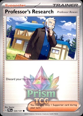 Professor's Research 124/131 Common Prismatic Evolutions Pokemon