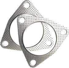 2PCS Exhaust Gaskets, 3" 3-Bolt Exhaust Flange Gasket Car Stainless Steel