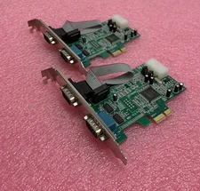 Startech.com PEX2S952LP 2 Port PCIe RS-232 Serial Card Lot of 2 Untested