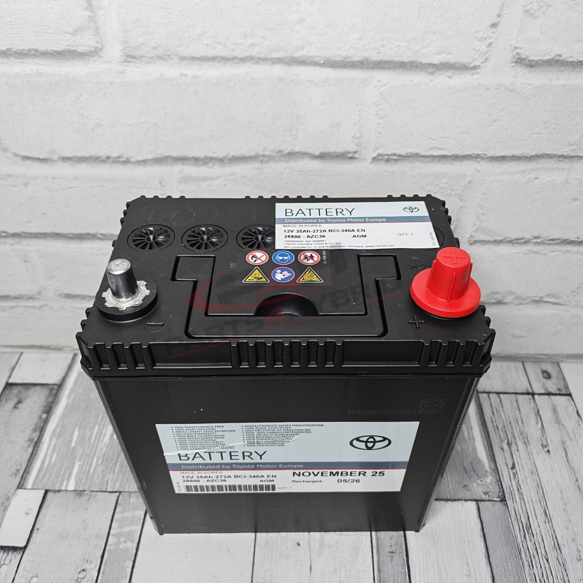 Genuine Toyota Auris Hybrid 12V Battery S34B20L Auxiliary Battery